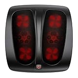 Foot Massager with Heat, ELLESYE Shiatsu Heated Elecric Keading Foot Massager Machine Pain Relief, Therapeutic with 6 Massage Intensities for Home Black