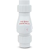 Zoeller 30‑0040 Quiet Check Valve 1-1/2″ PVC Full Flow Solvent‑Weld Union for Sump Pump Discharge – Backflow Prevention, Wate