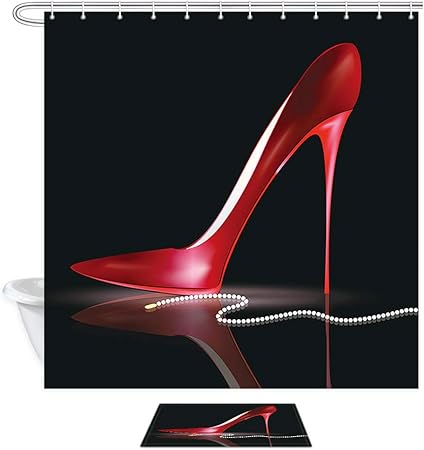 Amazon Com Fashion Girls Woman Decor Shower Curtain And Rug Set