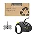 Living Express Retractable Dog Leash, Reflective 16 ft Dog Walking Leash for Medium Large Dogs up to 110lbs, Tangle Free, One Button Break & Lock, Dog Waste Dispenser and Bags included