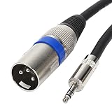 TISINO Balanced 3.5mm 1/8 Inch TRS Stereo to XLR Male Interconnect Audio Cable - 10 Feet