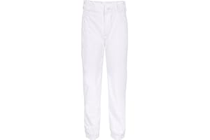 Penveer Pull-Up Youth Baseball Pants, Quarter Open Fly Boys Baseball Pants with Durable Snap & Elastic Bottom, T Ball Pants