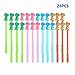 Dinosaur Pen Cool Animal Dragon Black Ink Gel Refill Ballpoint Pens Nice Kawaii Monster Rollerball Fine Point Roller Ball Drawing Wring Escolar Stationery Gift, 24Pcs Bulk Arkin
