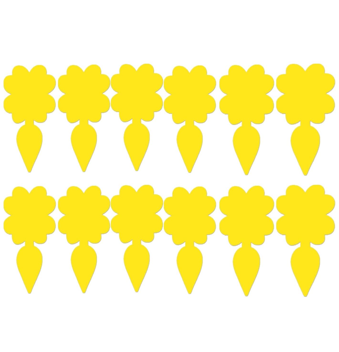INF 12-pack Yellow Stickers Fight Fungus Gnats, Sticky Trap Against Pests on Indoor Plants