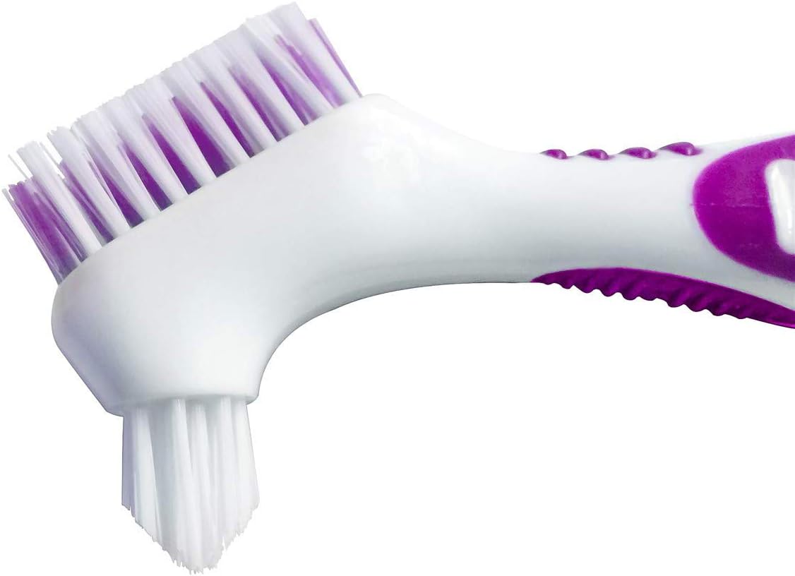 2 Pcs Premium Hygiene Denture Cleaning Brush Set, Multi-Layered Bristles & Ergonomic Rubber Handle, for Denture Care: Health & Personal Care