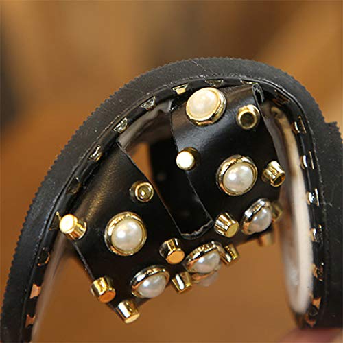 Joyance Summer Baby Girl Pearl Fish Mouth Slippers Fashion Sandals Beach Shoes Black - Thumbnail 3