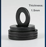 Qrity M6 x 12mm Carbon Steel Flat Round Seal Washer Spacer Gasket 20Pcs view 3