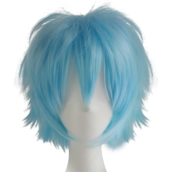 MHA Cosplay Perücke Shigaraki Tomura - Blaue Kurzhaarperücke Inkl. Kappe