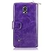 for Samsung Galaxy Note 4 Case - Cellularvilla Pu Leather flip Wallet Bag Pouch Case with Credit Card Slots Pockets Cover for Samsung Galaxy Note 4 SM-N910S / SM-N910C (Purple)