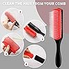 9-Row-Styling-Hairbrush-Cushion-Brush-Nylon-Bristle-with-Anti-static-Rubber-Pad-Hair-Tools-for-Blow-Drying-Hair-Styling-Detangling-Volumizing-Separating-Shaping-Defining-Curls-75-Inch-Long Patelai 9-Row Styling Hairbrush Cushion Brush Nylon Bristle with Anti-static Rubber Pad, Hair Styling Tools for Blow…