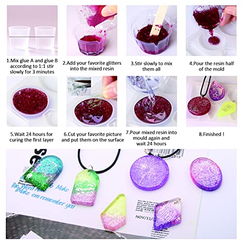 Epoxy Resin Jewelry Making Kit for Beginners Set with Silicone