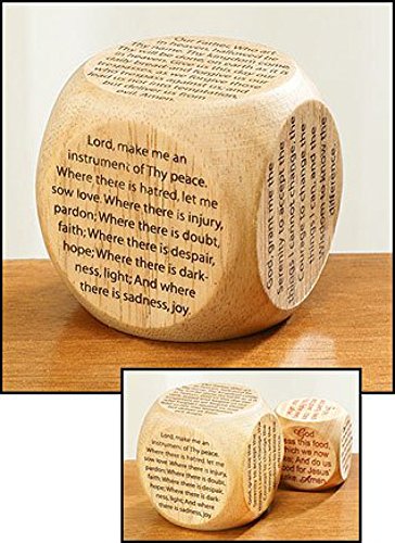 Youth Childrens Catholic Gift Learning Toy Large 2 1/4" Wood Original Our Father Prayer Cube