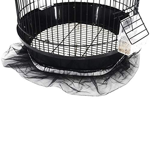 QBLEEV Bird Cage Seed Catcher Mesh Birdcage Seeds Guard Skirt Net Cover