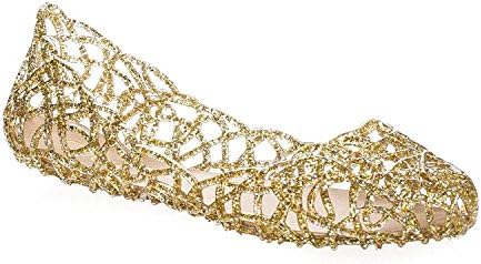 ReVeaL Women's Jelly Ballet Flats (Champagne 7)