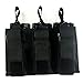 LogLife Tactical Triple Magazine Pouch (Hold 6 Mags) Mag Pouch Bag Holster Black CB Multicam (BK)
