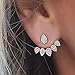 Ear Stud Crawler Earrings Cuff Climber Ear Wrap Pin Cute Women Vine Chandelier Rhinestone Clip on Jewelry Rose Gold