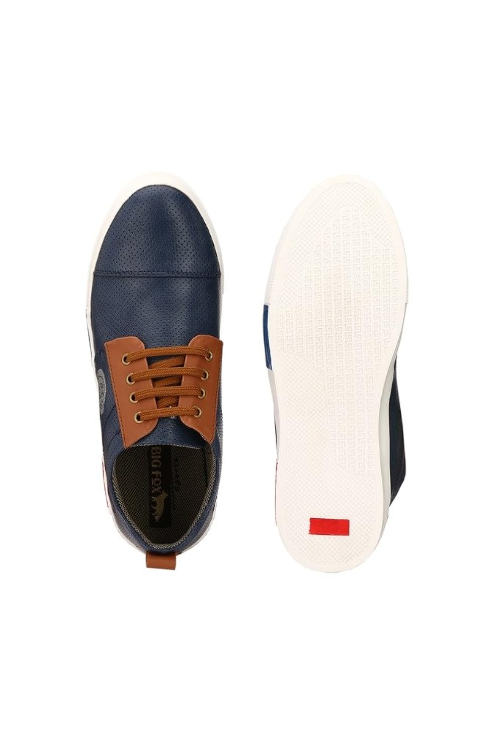 big fox new blue synthetic leather casual sneakers.