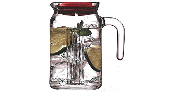 Conjunto de 2 600ml Pequeño Cristal Nevera Jarra Cántaro ...