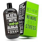 Organic Diet Keto MCT Oil with Hemp. Triple Filtered and Cold Pressed C8 and C10 MCT Coconut Oil. Paleo and Vegan Friendly. Diet Stress Relief by Organic Hemp Oil. Made in USA.
