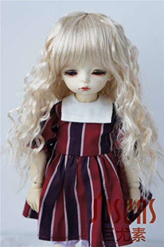 JD041 6-7' 1/6 YOSD synthetic mohair doll wigs 16-18CM Brow Soft Sobazu BJD doll wigs 6-7' Doll accessories