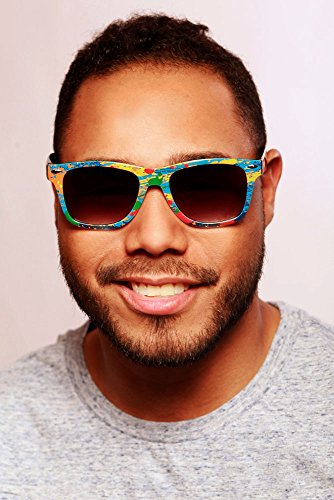 Aloha Eyewear "Good Times" Retro Square 52mm Sunglasses (Rainbow w/ Smoke)