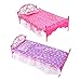 Ameesi 1PC Plastic Miniatures Bedroom Furniture Single Bed for Barbie Dolls Dollhouse