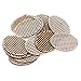 Baosity 20 Pieces Natural Wood Oval/Heart / Round Shapes Multi-Hole Wooden Pendant for Counted Cross Stitch Kit DIY Home Christmas Decoration Ornaments - 60x45mm Oval