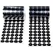 Heze 1000 pcs (500 Pair Sets) 20mm Diameter Sticky Back Coins Hook & Loop Self Adhesive Dots Tapes (Black)