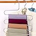 6 pack, Larnn S-shape Stainless Steel Hanger with 5 Layers storage rack for Clothes