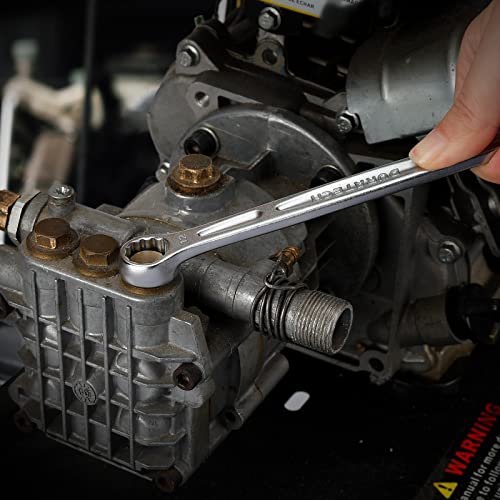 DURATECH 12-Piece Combination Wrenches Set, Metric, 8mm to 19mm, 12-Point, with Wrench Organizer