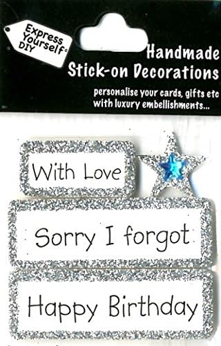 Happy Birthday With Love Sorry I Forgot DIY Greeting Card Toppers