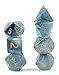 Polyhedral 7-Die Dice Set Blue Jade DND Dice for Dungeons and Dragons DND RPG MTG Table Games Dice