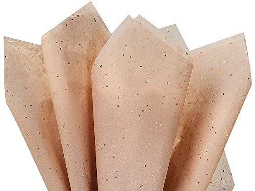 Pack Of 200, Gold Dust Gemstone Tissue on Kraft Paper 20x30