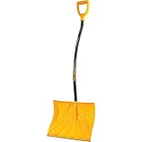 True Temper 1603400 Poly Snow Shovel/Pusher with Ergonomic D-Grip Steel Handle 18 Inch