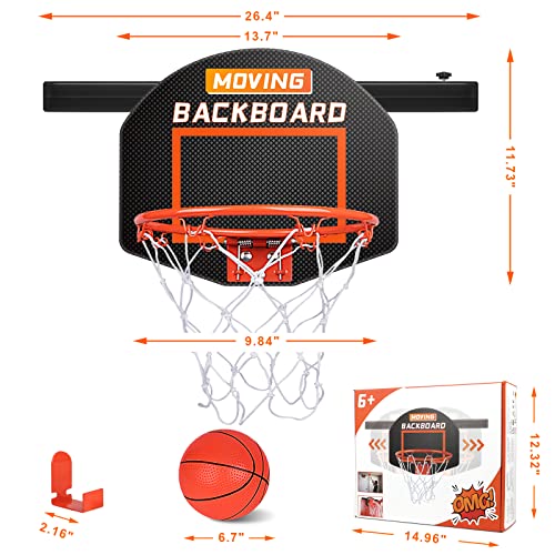 Moving Basketball Hoop Indoor for Kids and Adults Mini Basketball