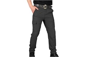 Tactical Cargo Pants for Men Water Resistant Hiking Pants with Multi-Pockets Elastic Waist Quick Dry Outdoor Trousers