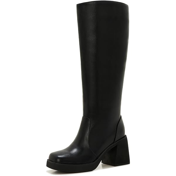 Amazon.com | XYD Women Knee High Winter Riding Boots Pull On Round