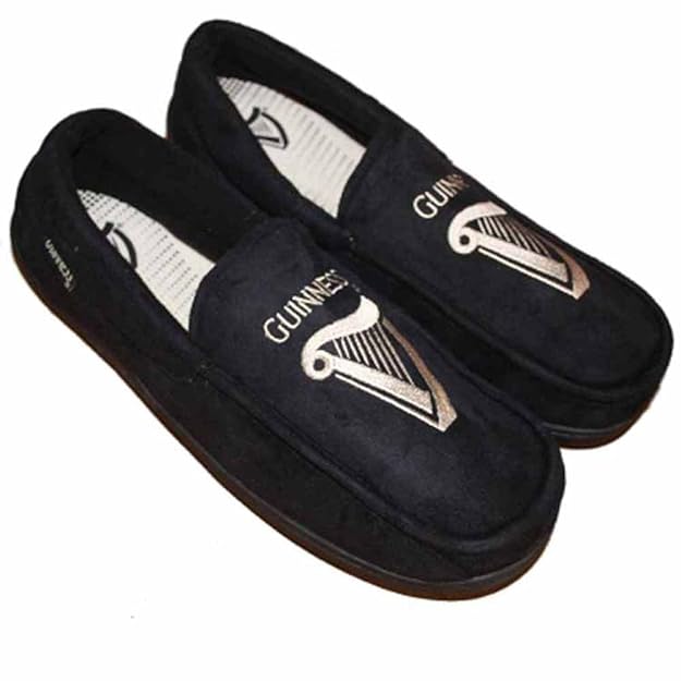 Mens Guinness HARP design Novelty Slippers UK 9 Black Amazon.co.uk
