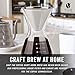 Bean Envy Pour Over Coffee Maker - 5 Cup Borosilicate Glass Carafe - Rust Resistant Stainless Steel Paperless Filter/Dripper - Includes Custom Silicone Sleeve