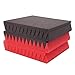 Foamily 6 Pack- Red/Charcoal Acoustic Panels Studio Foam Wedges 2