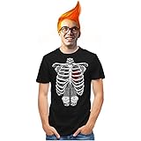 Skeleton Ribcage Shirt Funny Halloween Costume T-Shirt for Men