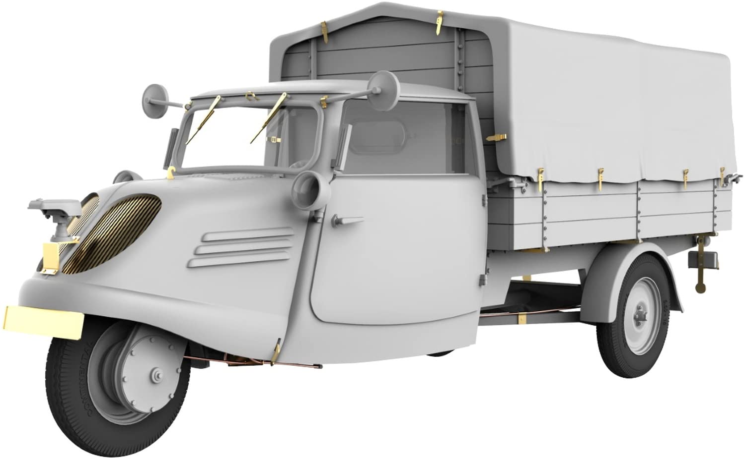 Miniart 1:35 - Tempo E400 Hochlader Pritsche 3 Wheeler, Geformte Farbe