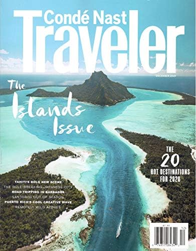 Conde Nast Traveler Magazine (December, 2019) The Islands Issue Single Issue Magazine โ January 1, 2019