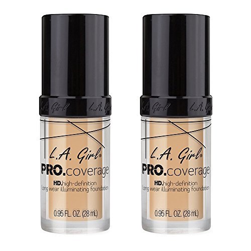 L.A. Girl Pro Coverage Liquid Foundation - Fair ( Pack of 2 )