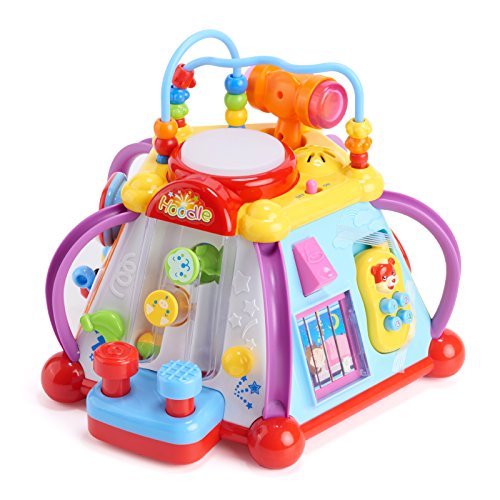 Huile Musical Activity Cube Toy Educational Game Play Center Toy with Lights and Sounds