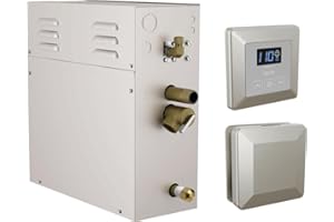 Delta Faucet SimpleSteam 10kW Steam System Kit Brushed Nickel, Includes 10kW Steam System Generator, Square Digital System Control, Square Steam Head, Lumicoat Stainless 5P-EST010-SS-PR