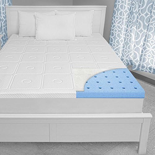 BioPEDIC Extreme Luxury 3-Inch Memory Foam Mattress Topper, Twin, White