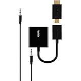 Belkin HDMI to VGA Video/Audio Adapter Kit compatible with Apple TV, Chromecast, Chromebooks, Amazon Fire TV and Macbook - Black