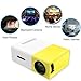 DeepLee Mini Projector, DP300 Portable LED Projector support PC Laptop USB Stick USB/SD/AV/HDMI Input for Video/Movie/Game/Home Theater Video Projector- Yellow
