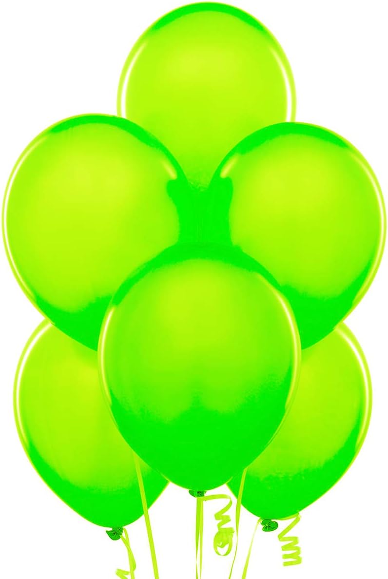 AFTERLOON® Biodegradable Balloons 24 pcs Lime Green 10 Inch, Matte Color Thickened Extra Strong Natural Latex Helium Float, Multicolor Colorful Bulk Color ballon Globos Para Decoration De Fiestas Kids